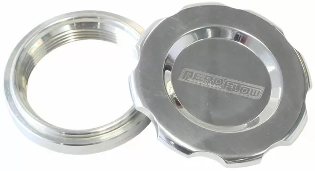 Aeroflow Low Profile Billet Aluminium Filler Cap + Bung 1-1/2" Polished