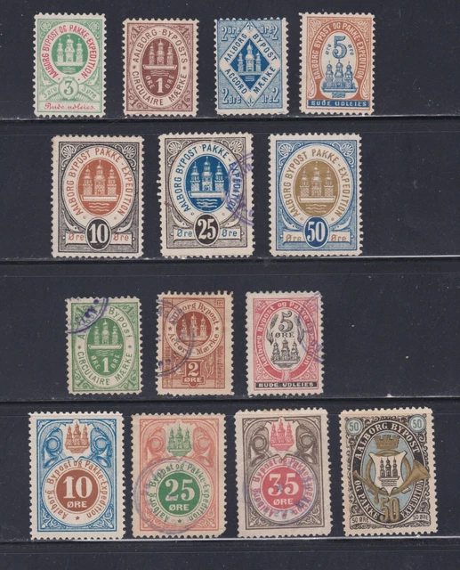 Denmark local posts from Aalborg. 14 issues, plus reference pages