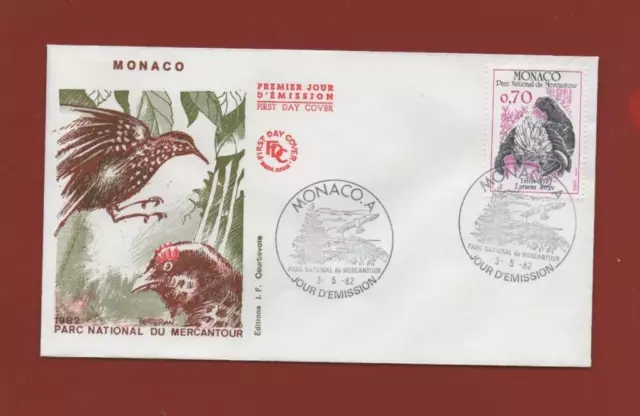 FDC MONACO 1982 - Parc National du Mercantour