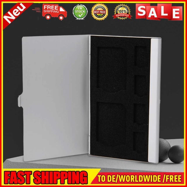 Nuevas tarjetas de memoria SD/TF de aluminio Storage Box 2 SD + 4TF tarjetas micro SD escondite