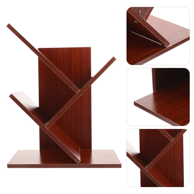 Étagère D'angle 2 Niveaux 39x21x21 Cm - Matériau Composite Bois-plastique - Pour Cosmétiques, Plantes, Décorations