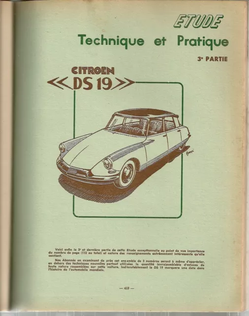 Revue Technique Automobile 135 Rta 1957 Citroen Ds 19 (3/3) Evoluti Panhard Dyna