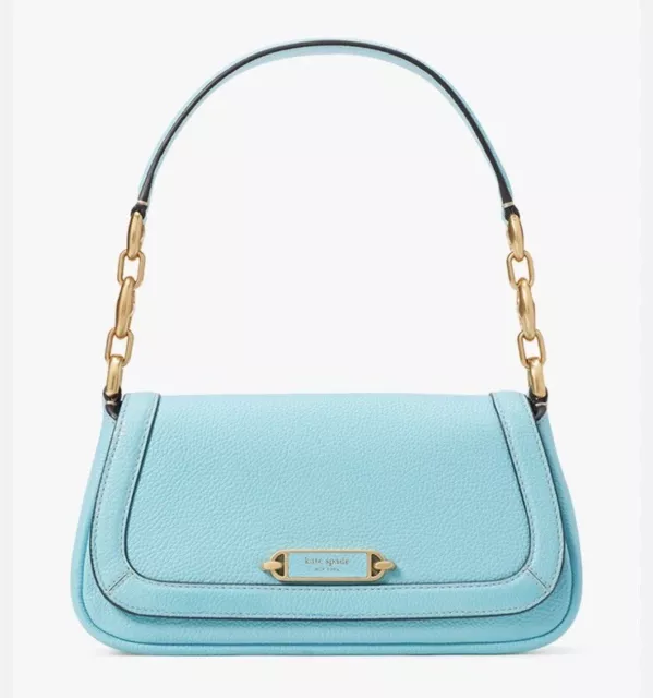 Kate Spade Gramercy Small Flap Shoulder Bag Glacier Blue New $358