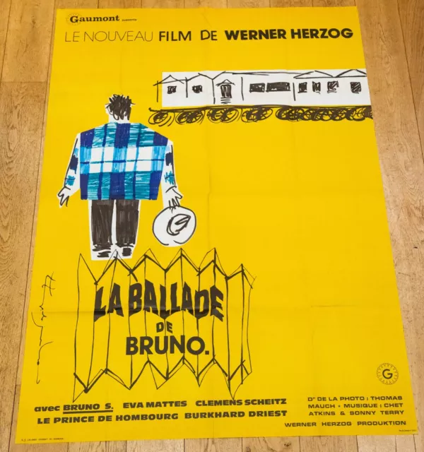 LA BALLADE DE BRUNO Affiche cinéma 120x160 WERNER HERZOG, BRUNO S. - STROSZEK