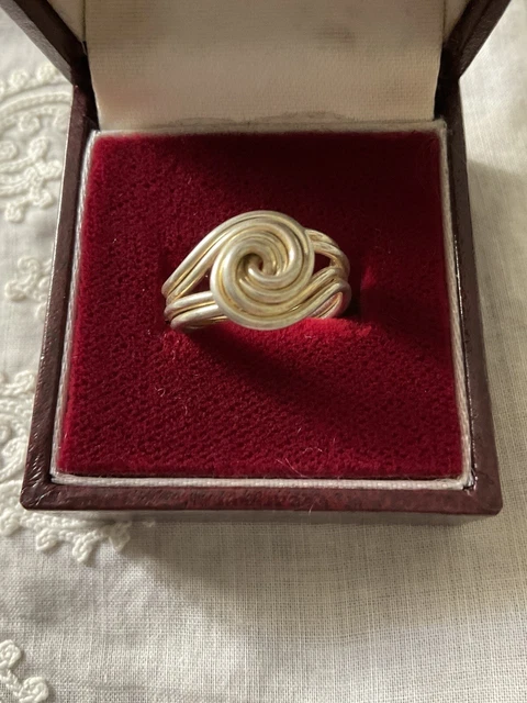 Superbe Broche Art Déco Années 1930 En Vermeil Et Argent Massif - Pierre Bleue - Occasion