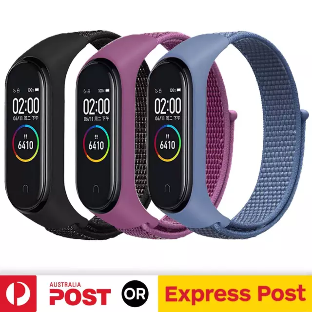 For Xiaomi Mi Band 6/5/7/4 Band Strap Replacement Nylon Loop Wrist Watchband