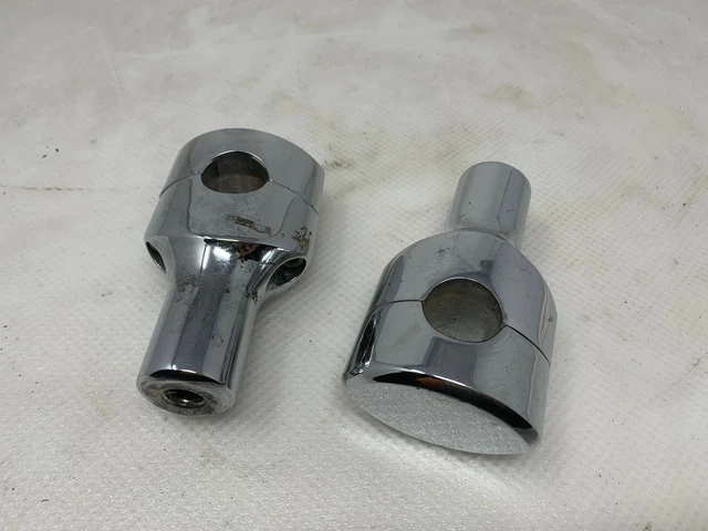 1 Black Handlebar Rser Top Clamp For Harley Dyna Super Glde Softal