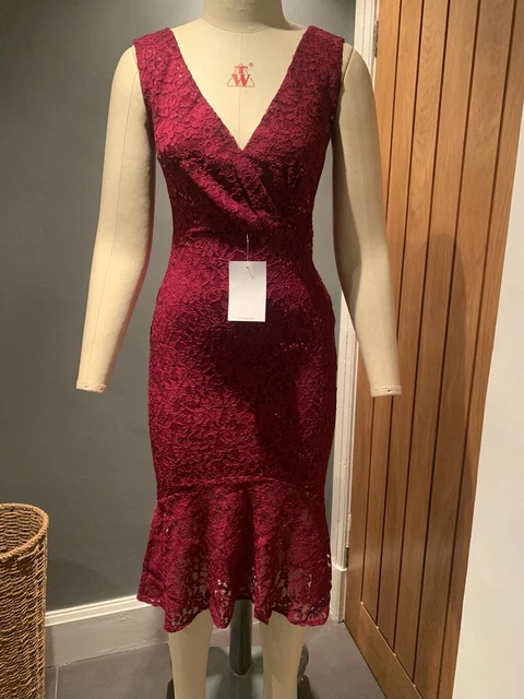 Sistaglam shop burgundy dress
