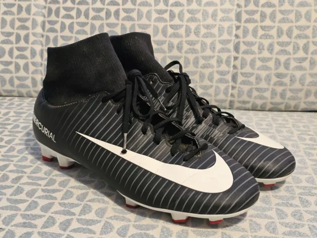 Nike Mercurial Victory VI DF FG Black/White Football Boots size UK 7.5