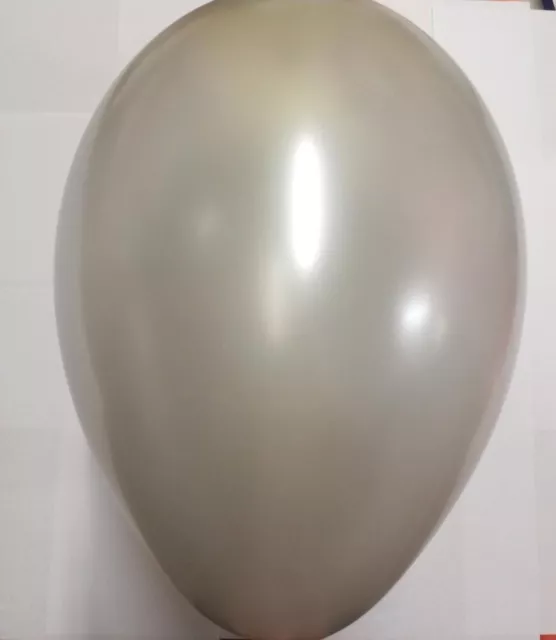 50 Palloncini Argento Metallizzato 12 Pollici Metal Silver