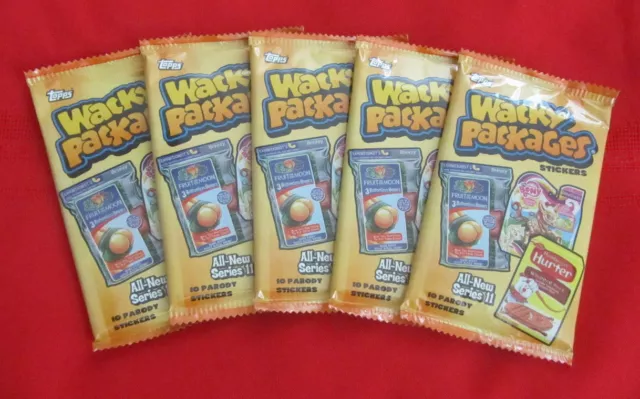 Wacky Packages Ans11 5 Sealed Unopened Packs In Excellent Condition