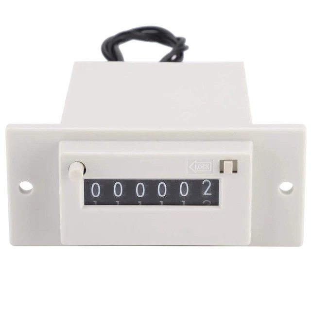 1*CSK6-YKW Electromagnetic Counter 6 Digit 0-999999 Pulse Counter DC 12V Useful