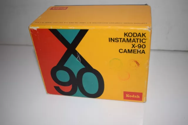 KODAK Instamatic Instantáneo X-90 Vintage Película Cámara Con / Caja (QOJ77)