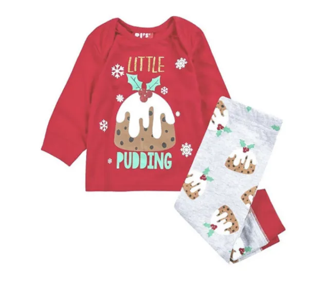 PJ’s Sleepwear Little Pudding Christmas Pyjamas 0-3 Months