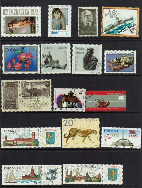 Poland Collection of 17 Stamps . Art Buildings +++ Much More