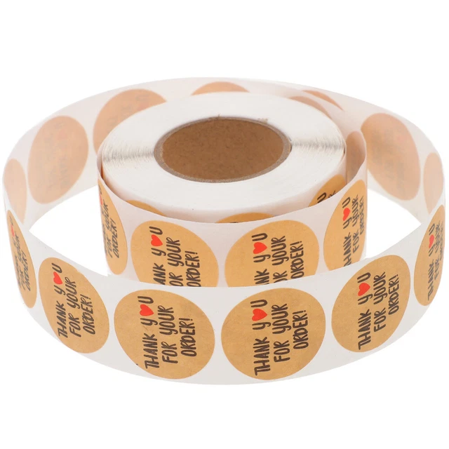 Stickers - Autocollants,Étiquette autocollante en papier Kraft merci