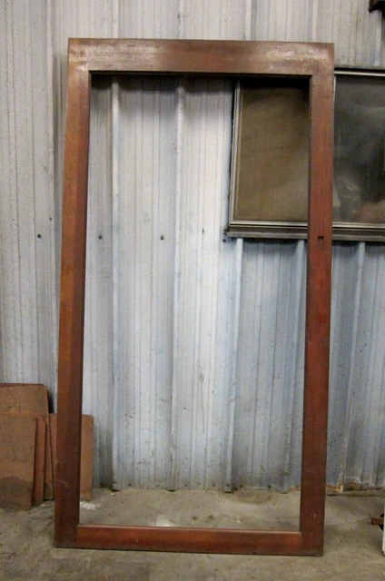 Vintage Old Wood Wooden Mid Century Storm Screen Door 48"x91"