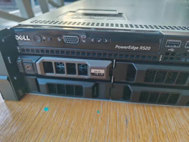 Dell Poweredge R520 Server 2xE5-2420 v2 2.2Ghz 32GB H310 1TB HDD