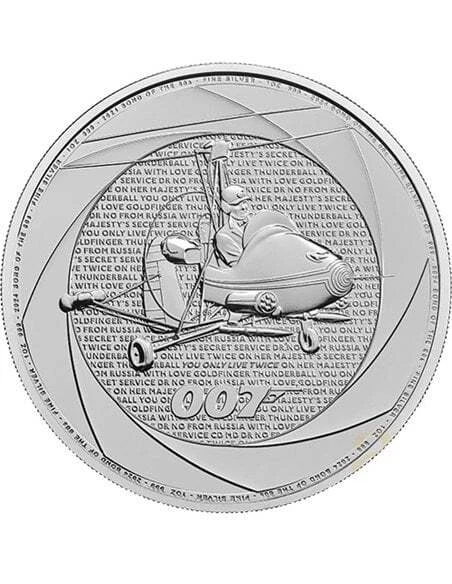 SIX DECADES of 007 James Bond 1 Oz Silver Coin 2 Pounds United Kingdom 2024
