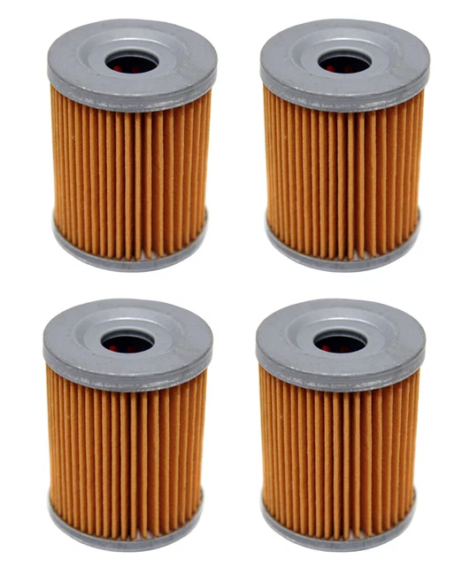 4 Pack of Oil Filters for Suzuki King Quad 300, Quadrunner 160, 250 & Ozark 250