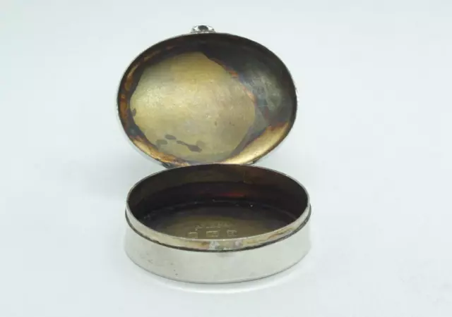 Scatola per tabacco antica argento massiccio Birmingham 1912 di Sydney & Co