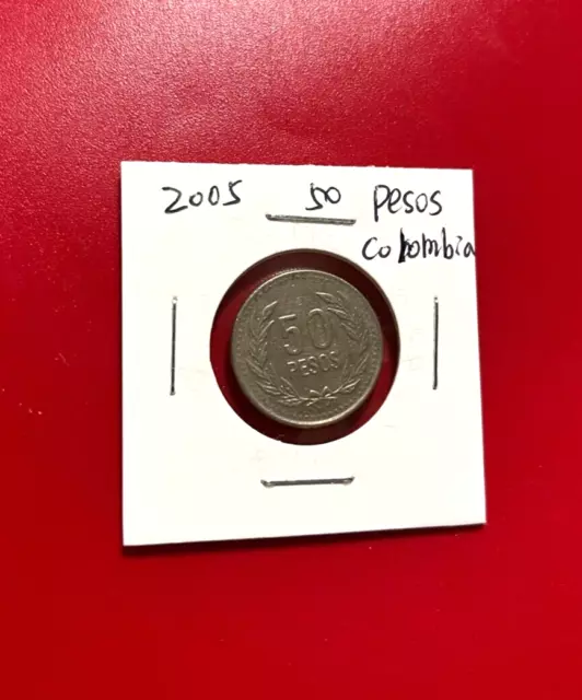 2005 50 Pesos Colombia Coin - Nice World Coin !!!