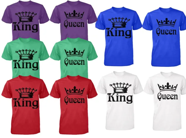 Couple T-Shirt - King and Queen Crowns - Love Matching Shirts - Couple Tee