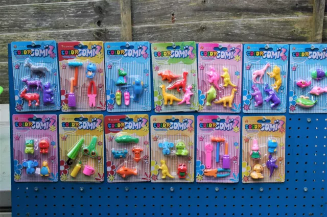 Color Gomiz Novelty Erasers Rubber Collectable Kids Party Bag Fillers - BA - BM