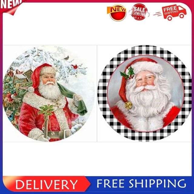 5D DIY Full Round Drill Diamond Painting Kit Christmas Santa Wall Art Craft Gift