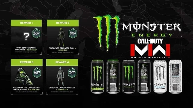 CALL OF DUTY Modern Warfare III MW3 Monster Energy Code Weapon Operator ...