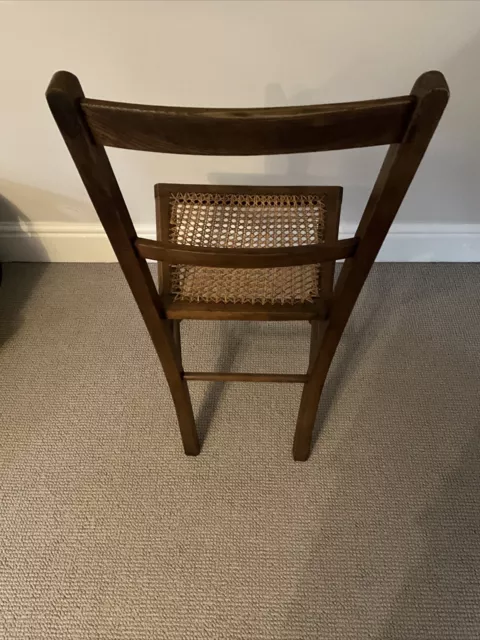 Vintage Woven Cane Seat Bedroom Hall Chair 3