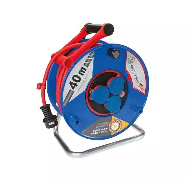 Tambour pour Câble 40 Mètres Avec Prises IP44 Bgi 608 Intérieur Et Extérieur