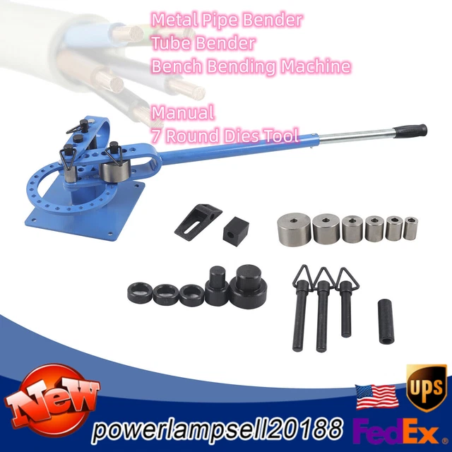 Metal Pipe Tube Bender 1''-3'' Manual Bending Machine Tube Bender with 7 Dies