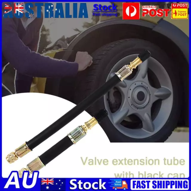 Car Auto Tire Valve Stem Flexible Hose Wheel Tyre Valve Extension with Black Cap