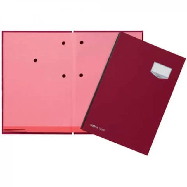 PAGNA Unterschriftsmappe DE LUXE Stoffeinband 20 Fächer rot 24201-01 (4013951000