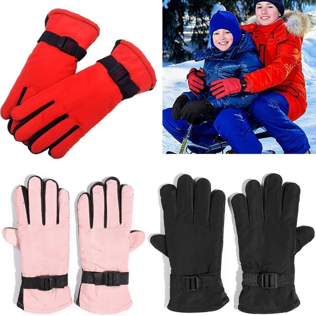 Winter Warm Kids Boys Girls Gloves Ski Children Mittens Snow Outdoor Waterproof