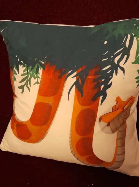 Raro cuscino Disney's Kaa dal libro della giungla 18" realizzato in tessuto vintage originale