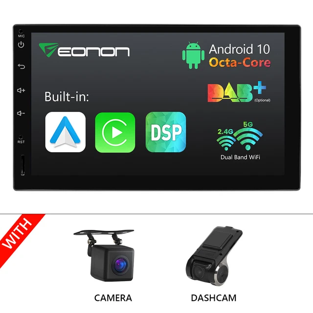 CAM+DVR+Android 10 8-Core Car Stereo Radio Double 2 Din GPS Navi 7" Touch Screen
