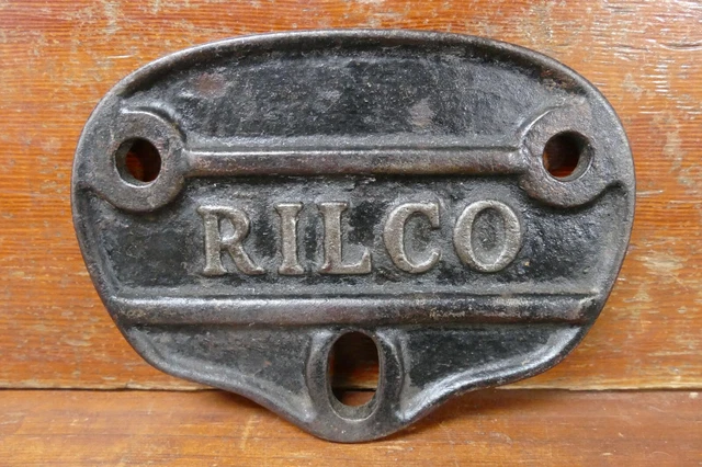 Vintage Antique RILCO Cast Iron Barn Truss Plate - Heavy Embossed Cast Iron