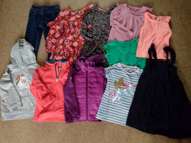 Girls size age 5-6 years clothes bundle coat jumper dress t-shirt Next Regatta