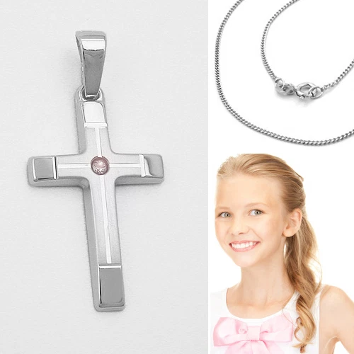 KLEINES BABY TAUFE Kommunion Konfirmation Kreuz Echt Gold 333 Mit