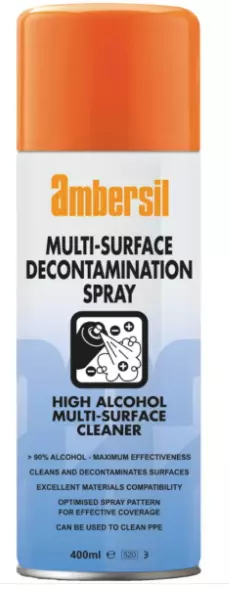 Ambersil Multi-Surface Decontamination Spray 400ml Can be used to clean PPE