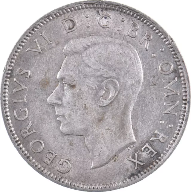 SILVER - WORLD Coin - 1943 Great Britain 2 Shillings - World Silver Coin *991