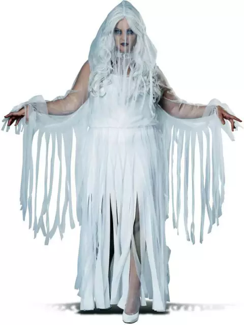 HAUNTING SPECTER GHOSTLY Phantom Spirit Ghosts Costume Adult Women Plus ...