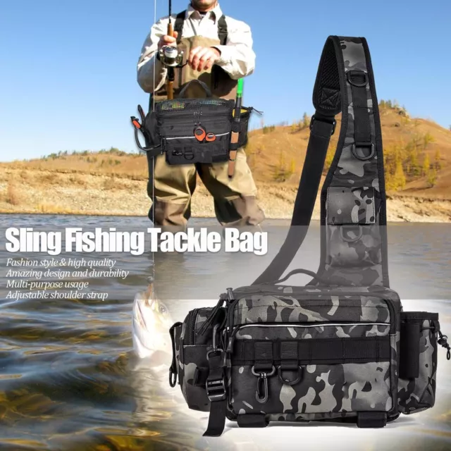 Fishing Backpack Tackle Storage Bag Fishing Gear Pack with Rod