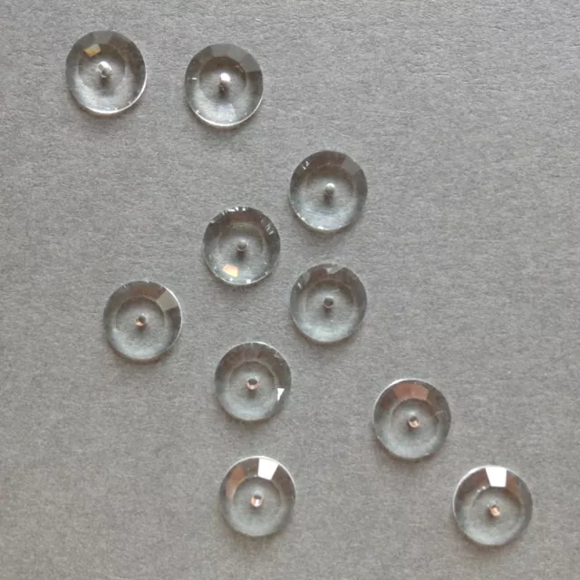 10 x SWAROVSKI Round Lochrosen/Sew-On Embroidery Stone/Jewel.  Crystal - 8mm.