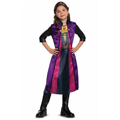 Kids Disney Official Frozen 2 Travelling Anna Costume Girls Princess Fancy Dress