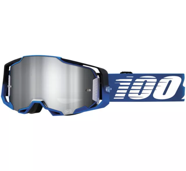 100% Armega Off-Road Goggles - RockChuck w/ Clear or Mirror Silver Lens