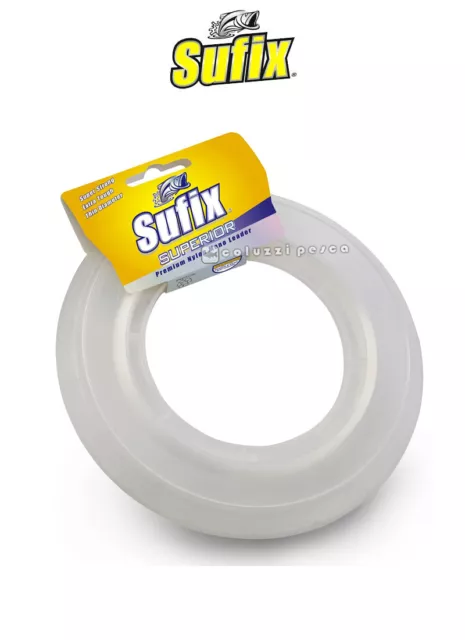 Filo Sufix Superior Leader 0,65 Mm 100 M Clear Pesca Terminali Nylon Monofilo