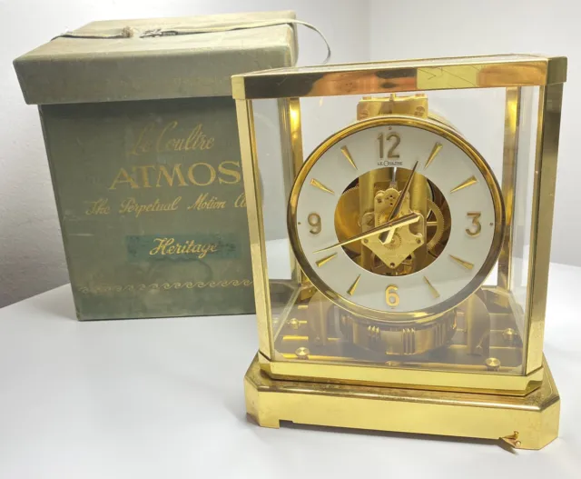 lecoultre atmos swiss made clock with box